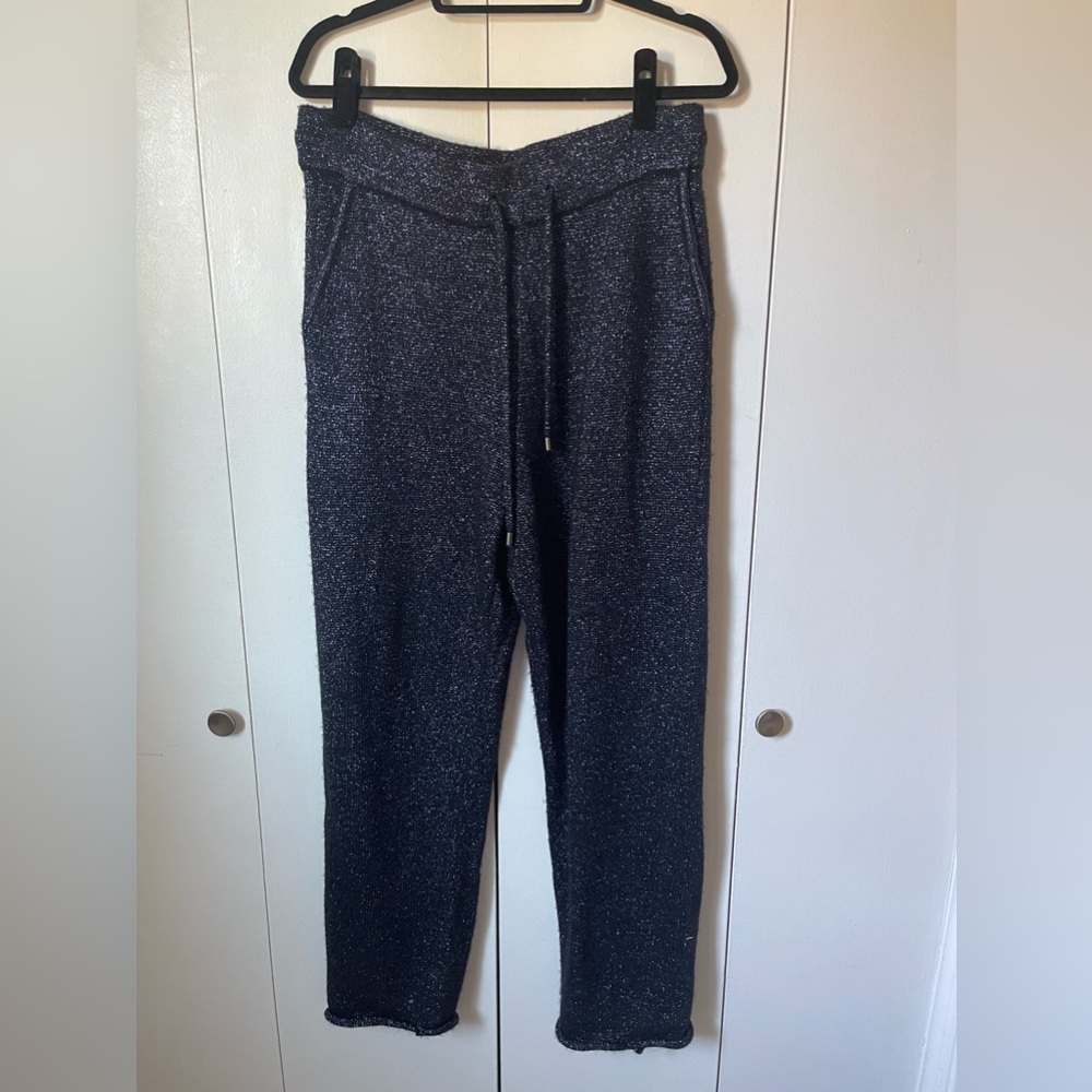 Anthropologie Navy Sparkle Lounge Pants